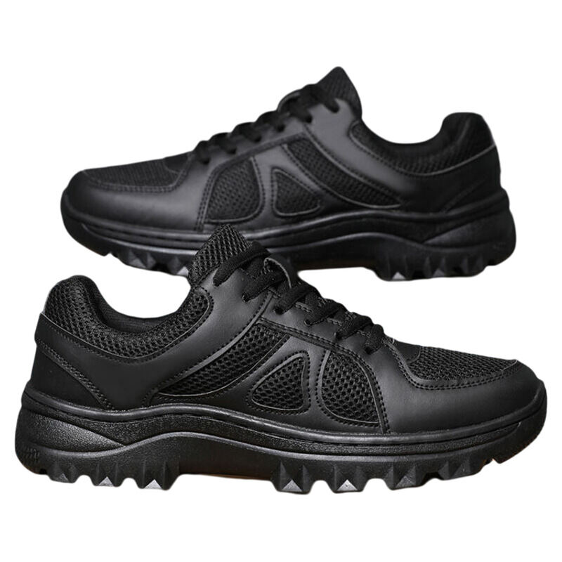 Training Shoes Men's Black Physical Fitness Training Shoes Fire Protection Rubber Shoes Breathable Autumn Leisure Hiking Running Shoes Non Slip