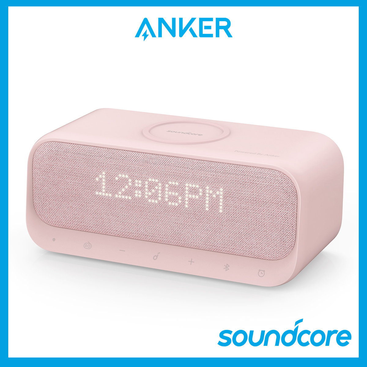 Anker Soundcore Wakey Bluetooth Speaker With Wireless Charger Alarm Clock FM Radio (SG Plug)