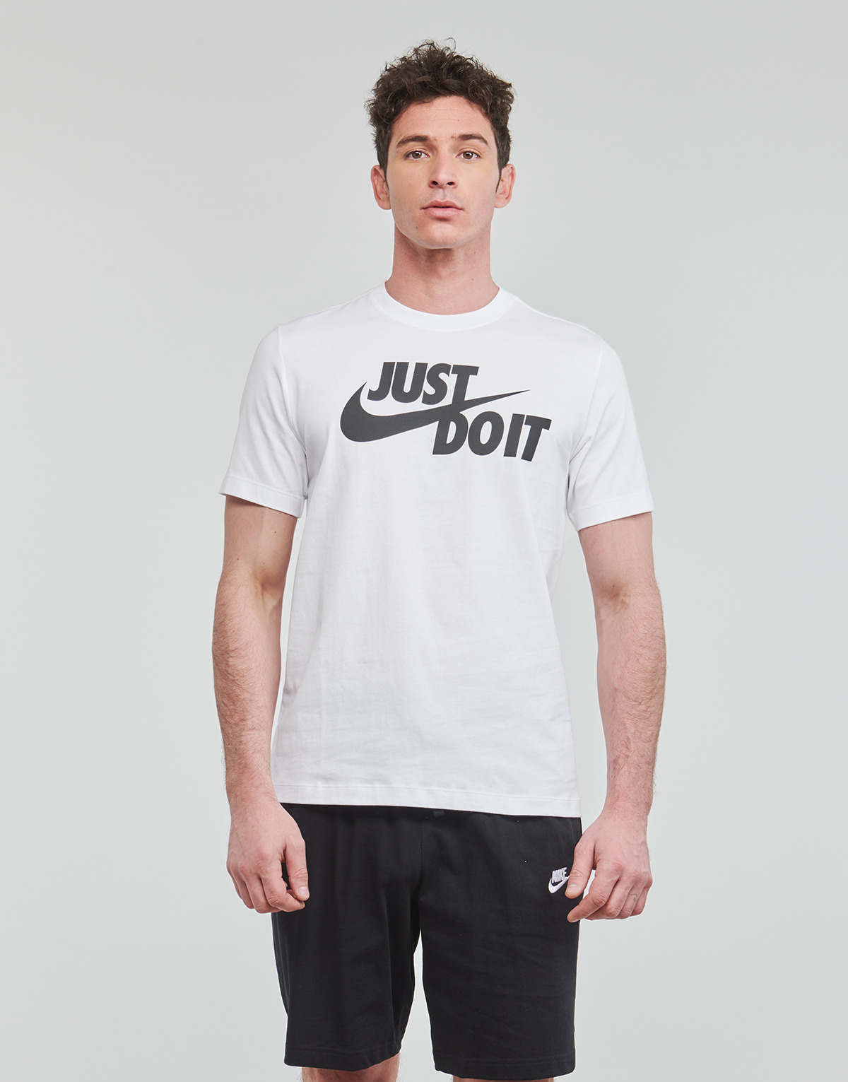 Nike Clothing Nike men Short-sleeved t-shirts - NSTEE JUST DO IT SWOOSH - White