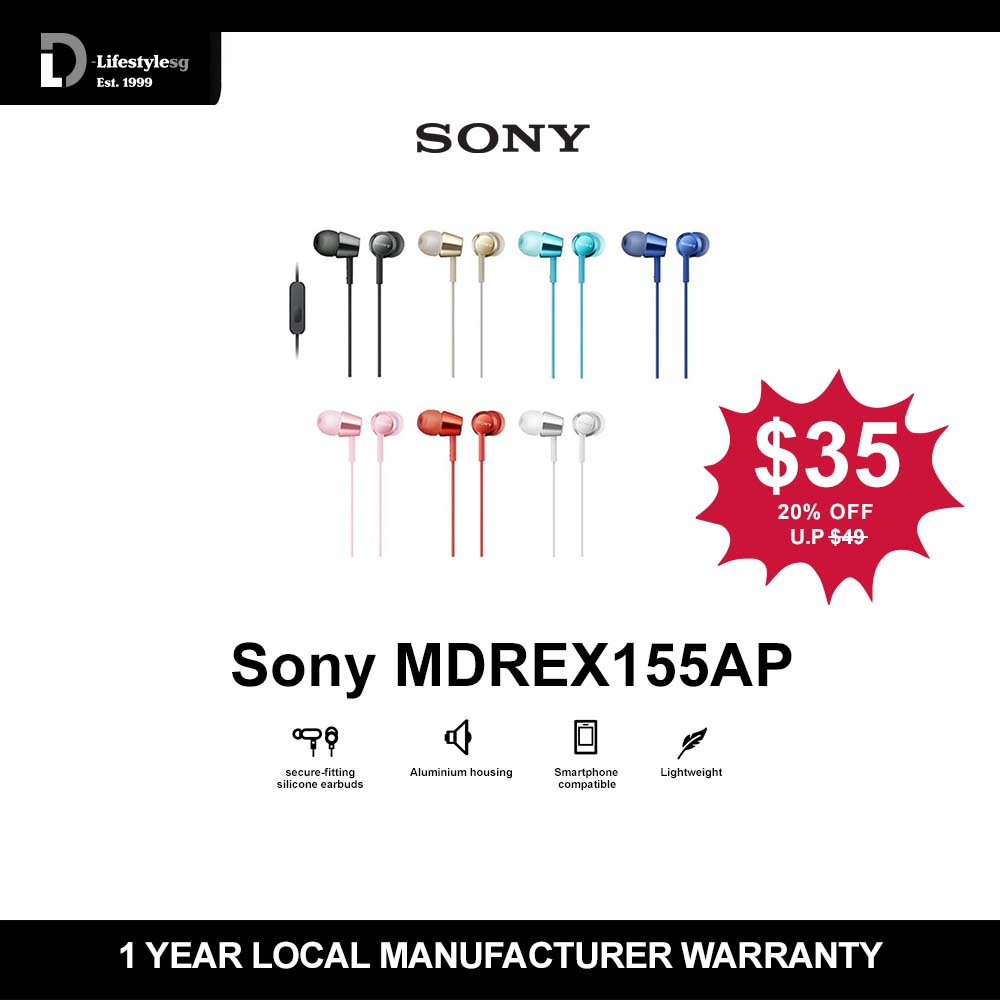 Sony MDR-EX155AP In-Ear Headphone