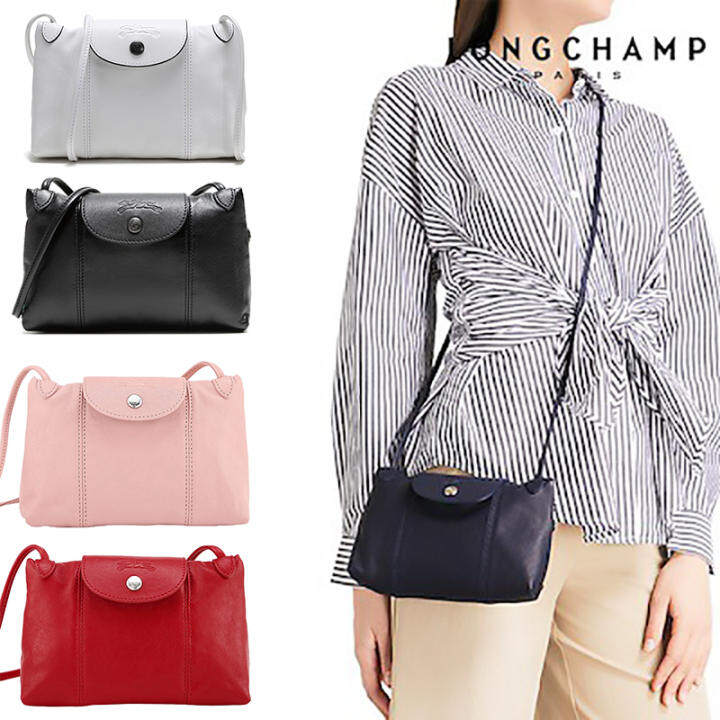 longchamp official store 1061 757 LE PLIAGE CUIR series sheepskin Cross Body & Shoulder Bags long champ bag original Women Bags